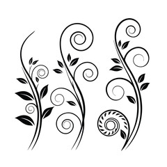 a set of 6 black and white graphic design element.eps