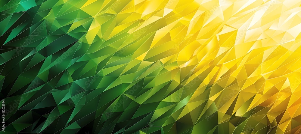 Poster futuristic neon yellow and green geometric background featuring triangular patterns for stylish bann