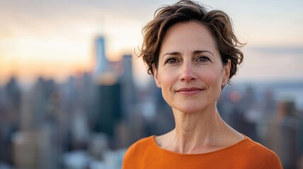 Barefaced Beauty and Confidence A No-Makeup Portrait of a Woman in Urban Landscape