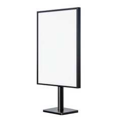 Blank billboard on white background.