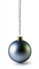 Elegant Silver Christmas Ornament Hanging  Holiday Decoration  Festive Bauble