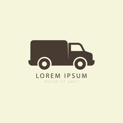 Simple Delivery Truck Logo Vector Illustration