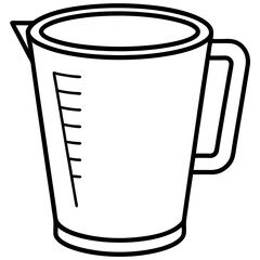 Contemporary Measuring Cup Line Art Graphic