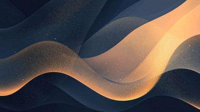 Soft blurred light on a navy to gold gradient background