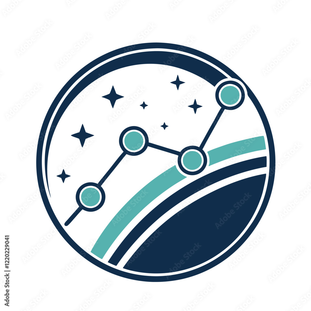 Poster graph, chart and diagram icon set in thin line style