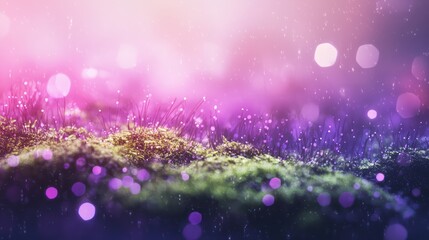 Lavender and moss gradient, soft with blurred grains