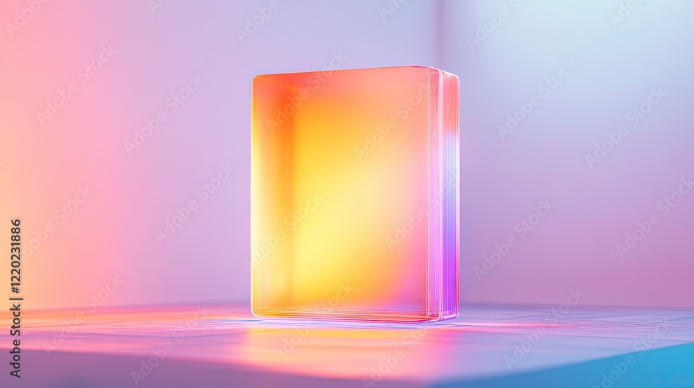 Poster futuristic digital art studio vibrant holographic tools and abstract sketches on display dynamic col