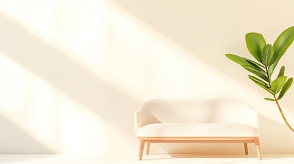 peaceful therapy session in modern setting with comfortable couch and soft natural lighting