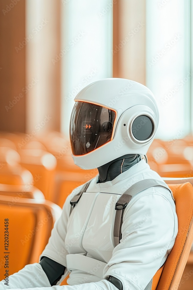Aufkleber thoughtful portrayal of human and smart robot engaging in dialogue reflecting complexities of artifi