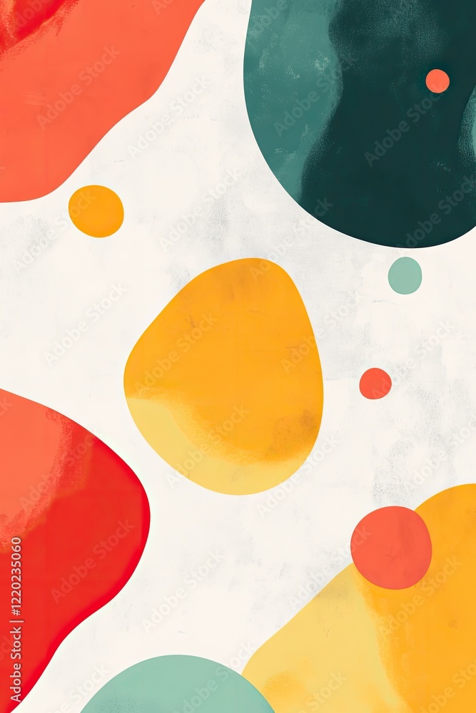 Poster create vibrant abstract design featuring bold colors and dynamic shapes emphasizing copy space for t