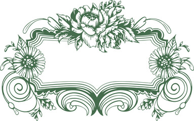 Elements In baroque, rococo, victorian renaissance style. Trendy floral vintage pattern. vintage floral frame for any wedding and other occution decoration  