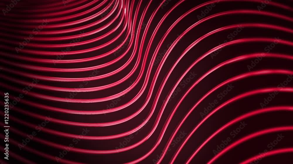 Poster red abstract wave pattern animation