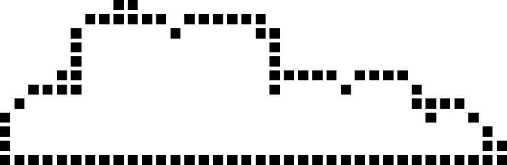 cloud pixel art illustration