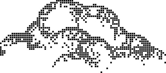 cloud pixel art illustration