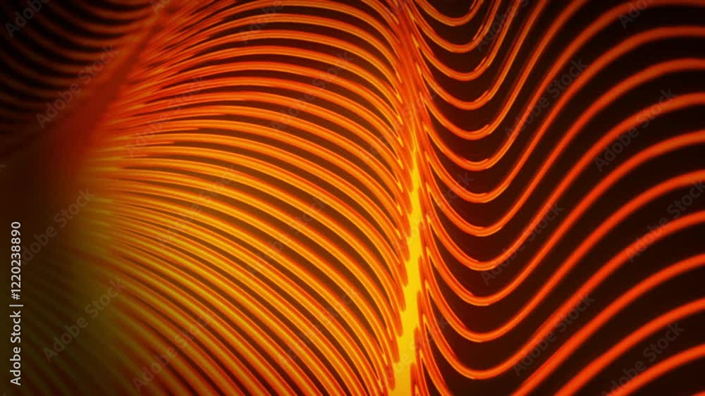 Poster orange and yellow gradient wave pattern animation