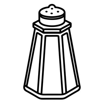recommend clip art: Elegant Salt Shaker Outline Art