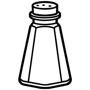 recommend clip art: Elegant Salt Shaker Outline Art