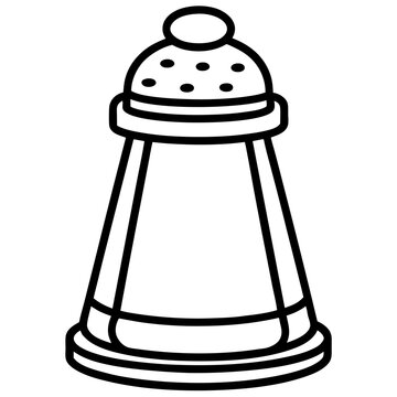 recommend clip art: Elegant Salt Shaker Outline Art