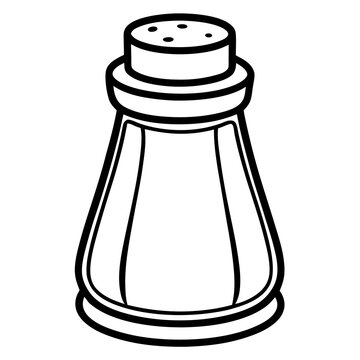 recommend clip art: Elegant Salt Shaker Outline Art