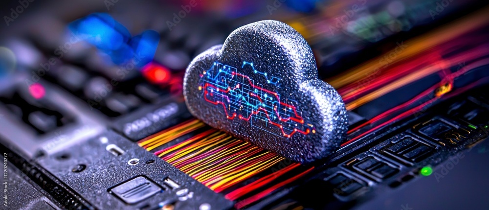 Poster Cloud Computing Data Stream  Server  Network  Internet  Fiber Optic