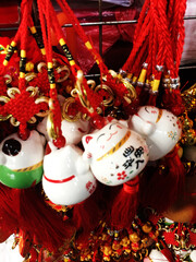 Chinese new year auspicious gift for decoration to good luck and good fortune with Chinese alphabet all means good luck and good fortun