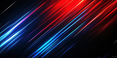 Abstract red and black background with dynamic light streaks, ideal for tech and digital designs.