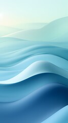 Obraz premium digital technology silver and white abstract wave poster background