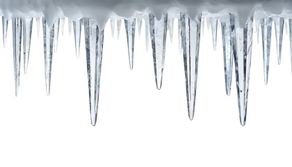 Fototapeta premium Stunning Icicles Seamless Border Winter Image