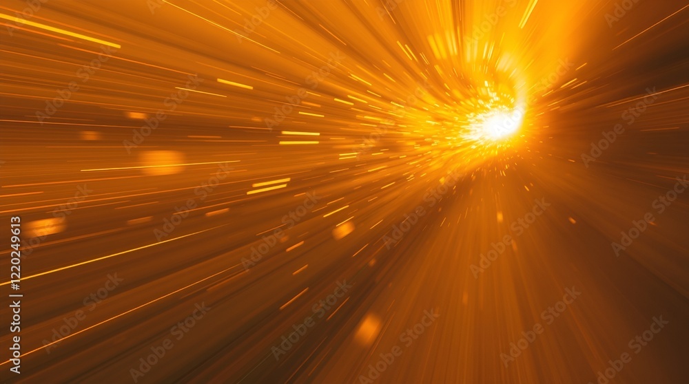 Poster dynamic abstract background with radiant golden light rays creating a sense of motion and energy
