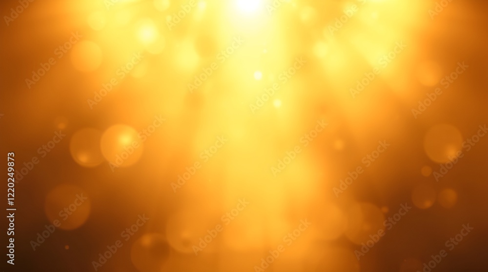 Poster radiant abstract background with golden light beams and bokeh effects creating a warm and uplifting 
