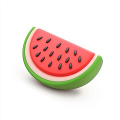3D render of a single watermelon slice. (1)