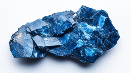 Fototapeta premium A flat texture of blue rock with an abstract shape, top view, high resolution,