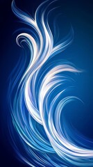 Abstract Blue Swirling Waves  Flowing Lines  Dynamic Background