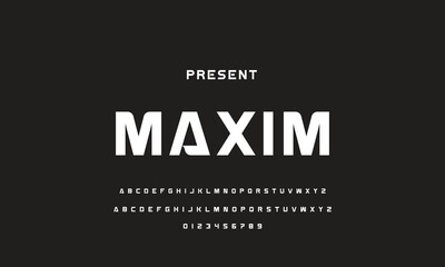 Modern alphabet fonts. Typography, Technology, Lettering, Elegant, Fashion, Designs, Serif fonts, Uppercase. Vector illustration.