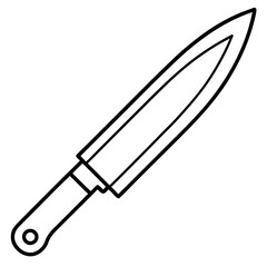 Knife Line Art Sleek Vector Style