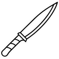 Knife Line Art Sleek Vector Style