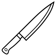 Knife Line Art Sleek Vector Style