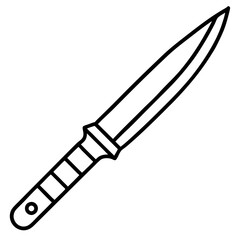 Knife Line Art Sleek Vector Style