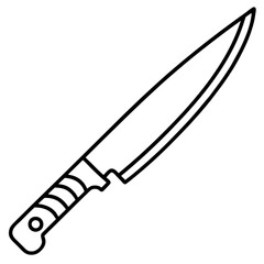 Knife Line Art Sleek Vector Style