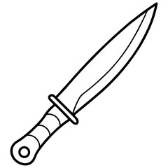 Knife Line Art Sleek Vector Style