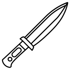 Knife Line Art Sleek Vector Style