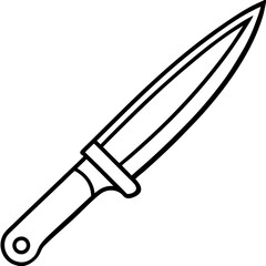 Knife Line Art Sleek Vector Style