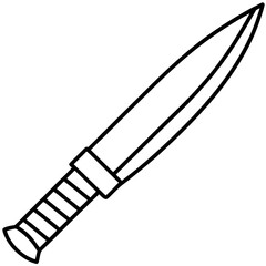Knife Line Art Sleek Vector Style