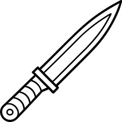 Knife Line Art Sleek Vector Style