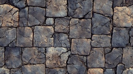 A close-up of the stone wall, with its natural and elegant texture, features rectangular slabs arranged in straight lines to create an overall pattern. The background is neutral gray tones.