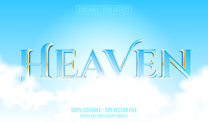 heaven editable text effect