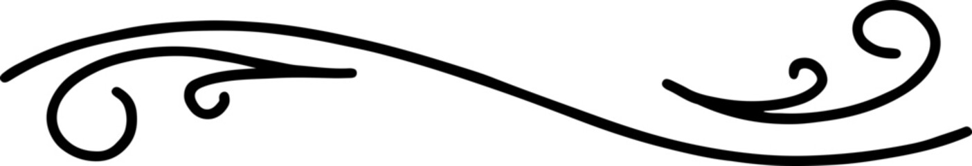 Hand drawn divider / separator line for page, card or post