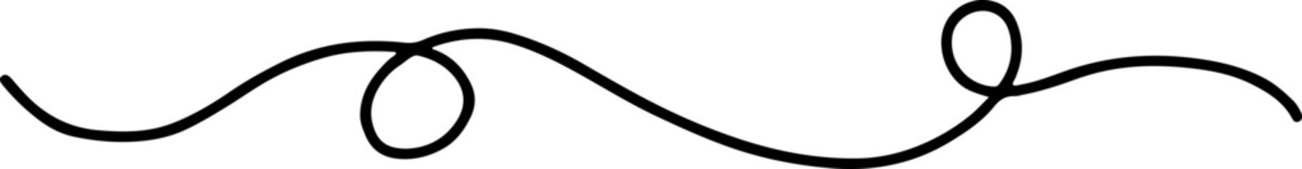 Hand drawn divider / separator line for page, card or post