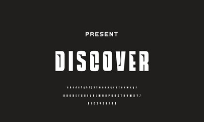 Modern Sports tech font typography. MINIMAL vector typeface for a company. Minimal gaming fonts for logo design.