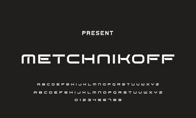 Modern Sports tech font typography. MINIMAL vector typeface for a company. Minimal gaming fonts for logo design.